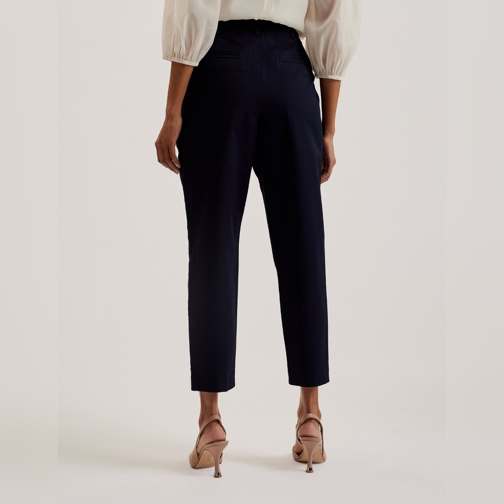 Ted Baker Navy Belted Crop Tailored Pants Size 32R